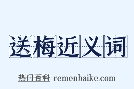 送梅近义词是什么意思的图片